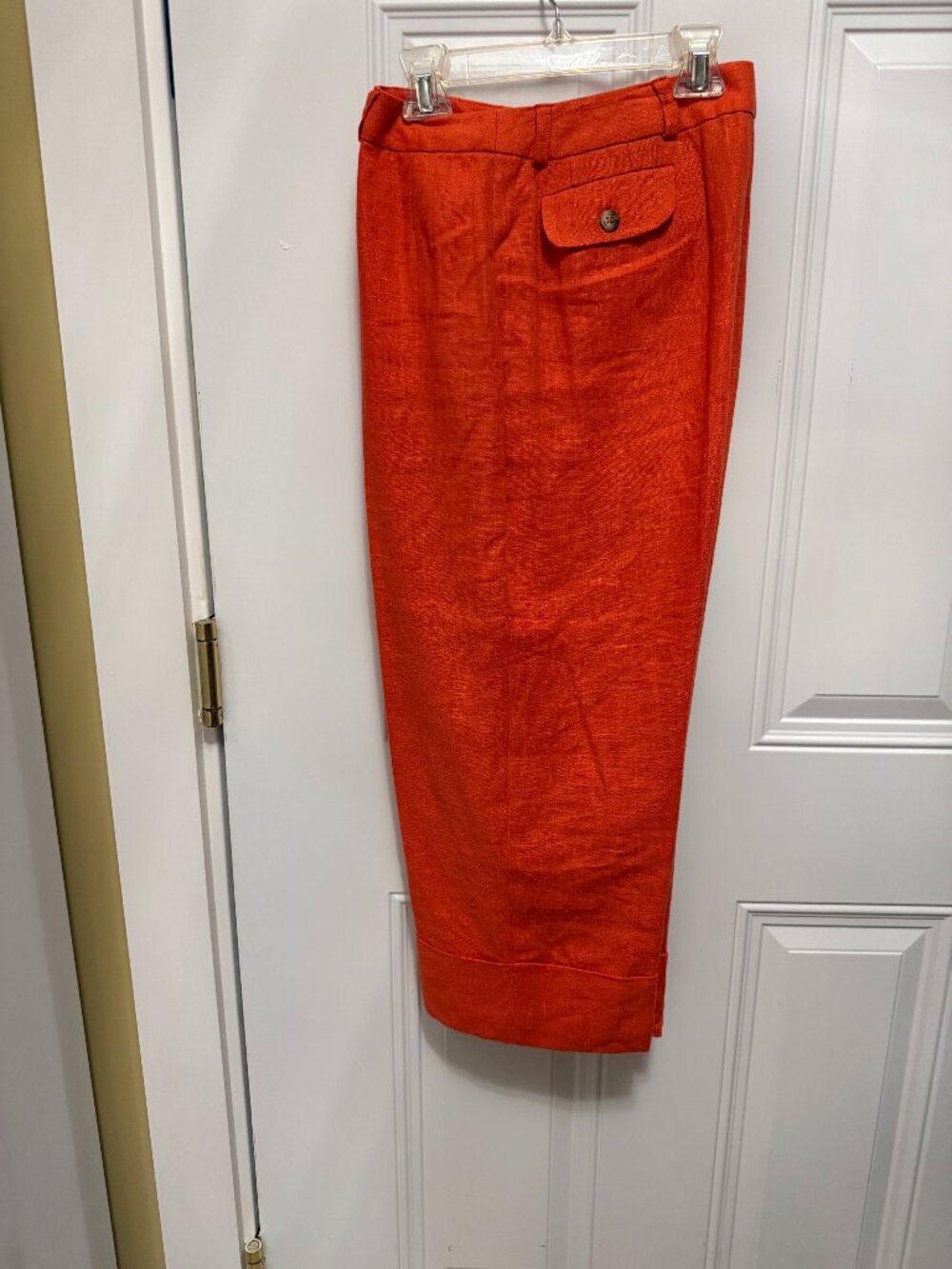 Orange linen pants